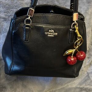 Coach Minetta Black Leather Satchel